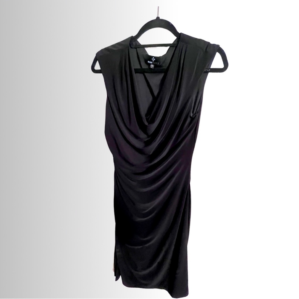Black, slinky dress